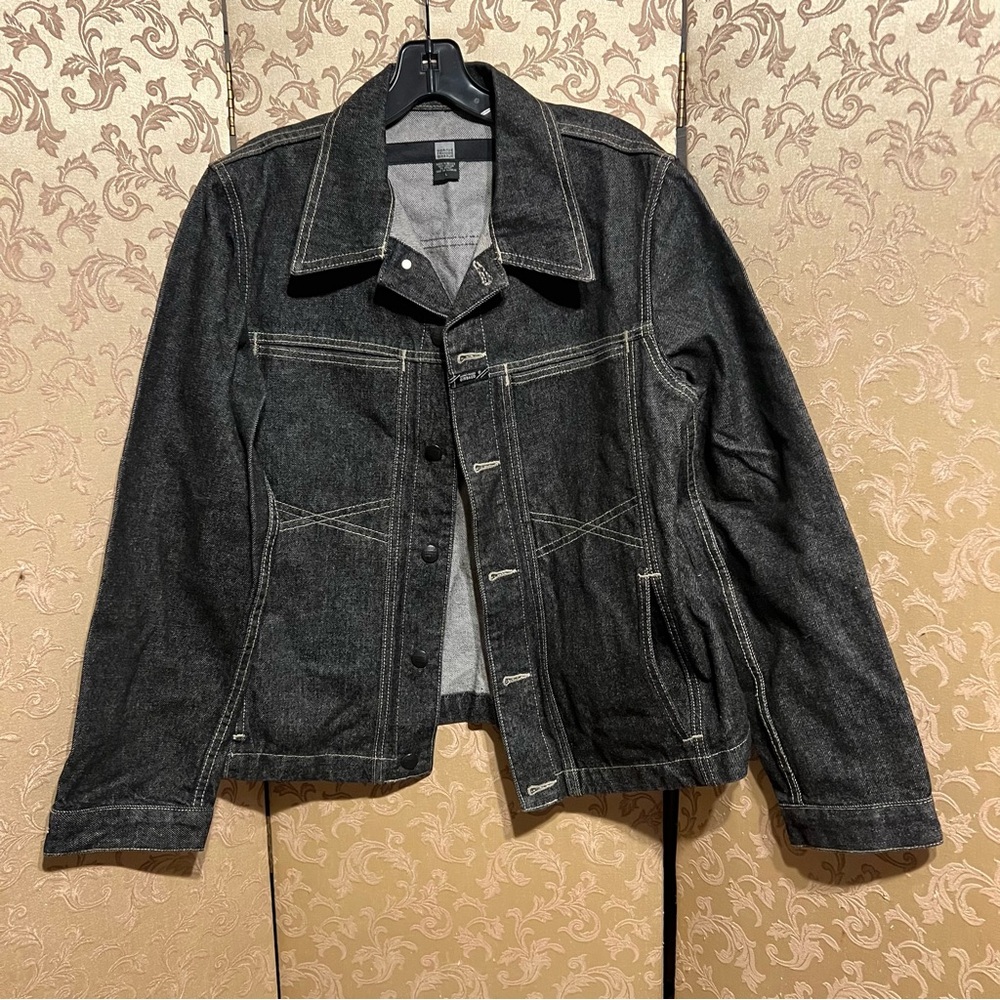 Marithe Francois Girbaud Vintage Black Denim Jacket Size Large L